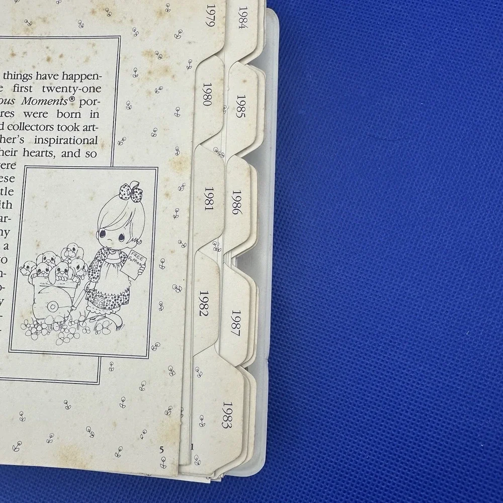 VTG Precious Moments Enesco Collector's Club Gift Registry Binder 1970-1994 Tabs